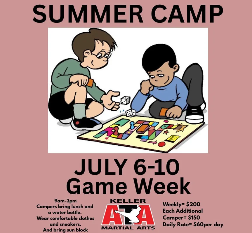 Game Week summer camp flyer