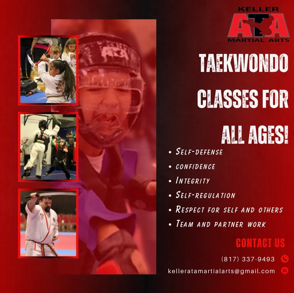 Taekwondo classes for all ages: self-defense, confidence, integrity, self-regulation, respect for self and others